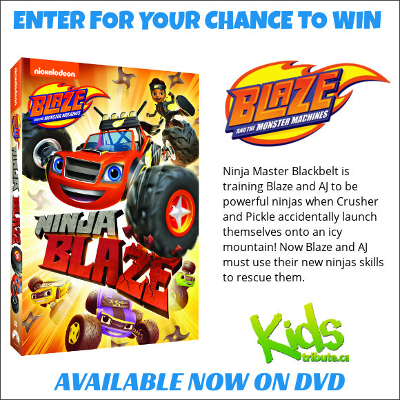 Kids Tribute BLAZE AND THE MONSTER MACHINES: NINJA BLAZE DVD contest