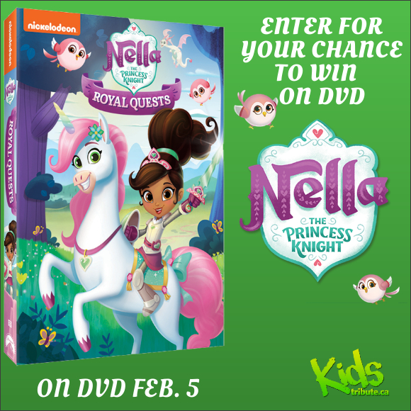 Kids Tribute NELLA THE PRINCESS KNIGHT: ROYAL QUESTS DVD contest