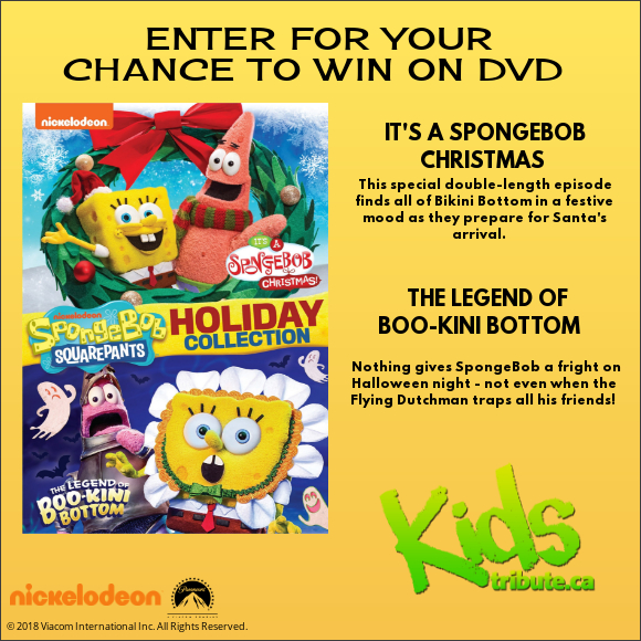 Kids Tribute SPONGEBOB SQUAREPANTS HOLIDAY COLLECTION DVD contest