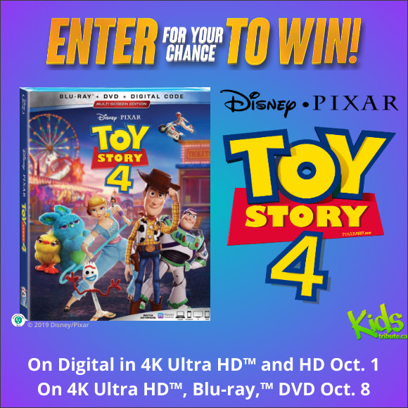 Kids Tribute TOY STORY 4 Blu-ray contest