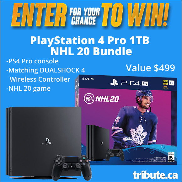 Enter for your chance to win a PlayStation 4 Pro 1TB NHL 20 Bundle - Value $499.